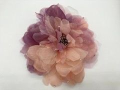 髪飾り ピンク・紫 花 421-d0001