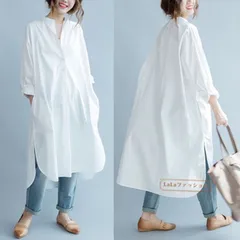 シャツワンピース シャツワンピ レディース ロングtシャツ 長袖 春夏秋 ゆったり 母の日 カジュアル 大きいサイズ プレゼントcbrx689