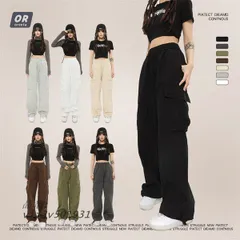 カーゴパンツ ベイカーパンツ レディース ゆったり デニム ストレート ズボン ルーズ ボ  vii3v501931