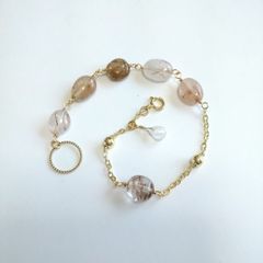 new!　14KGF　ルチルクォーツ　ブレスレット