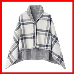 【匿名配送】グレー_Large Lilyan ひざ掛け 膝掛け ひざかけ 4wayブランケット 着る毛布 大判 厚手 暖かい 軽量 おしゃれ ハーフケット フラ