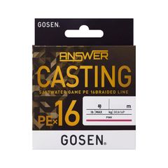 0.8号 (最大強力 9.1kg / 20lb)_150m ゴーセン(Gosen) アンサー キャスティング PE×16 150m ピンク 0.8号