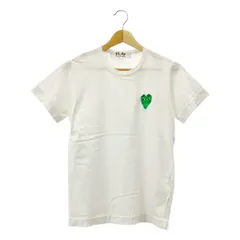 【人気デザイン】コムデギャルソン ワンポイントハートワッペンロゴ 半袖Tシャツ プレイ コムデギャルソンPLAY COMME des GARCONS ハートワッペン