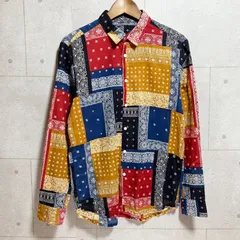 SOPHNET. ソフネット バンダナ 長袖 シャツ ペイズリー トップス M マルチカラー メンズ SG328-3