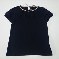 バーバリー Tシャツ カットソー トップス 後リボン ブラック 160A Burberry