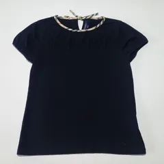 バーバリー Tシャツ カットソー トップス 後リボン ブラック 160A Burberry
