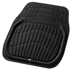 ボンフォーム(BONFORM) カーマット カットシェイプ 普通車 フロント 1枚 防水 丸洗いOK ズレ防止加工 フリーカット 48x65cm ブラック 6421-01BK 1
