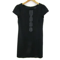 セオリー ワンピース 半袖 ウール混 ストレッチ ブランド トップス 黒 レディース ブラック theory 【中古】