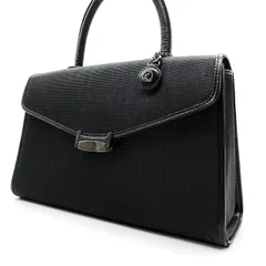 ?美品? MARIMO マリモ ハンドバッグ フラップ ホースヘアー レザー 革 ブラック 黒色 キーホルダー ユニセックス 男女兼用 メンズ レディース