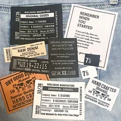 布タグ革タグ10枚セット　デニムリメイクなどに♪ Bセット