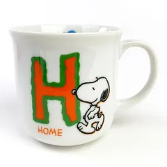 スヌーピー イニシャルマグカップ コップ(H)キッチンSNOOPY