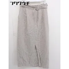 ◇ ◎ BEAMS HEART ビームス ウエストベルト付き リネン混 ロング タイト ナロー スカート サイズM ベージュ系 レディース  【1110290003243】