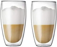 morningplace ダブルウォール グラス タンブラー 二重構造 耐熱 カップ 450ml 2個セット( 450ml 2個セット)のサムネイル