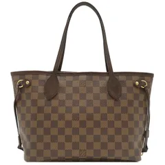 ルイヴィトン LOUIS VUITTON トートバッグ ネヴァーフルPM ダミエキャンバス ダミエエベヌ  ゴールド金具 茶 ポーチ欠品  N41359 VI0059 【保存袋】【中古】