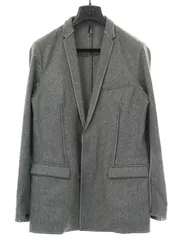 Dior HOMME ディオールオム パイピングナローラペルカシミヤジャケット グレー 44のサムネイル