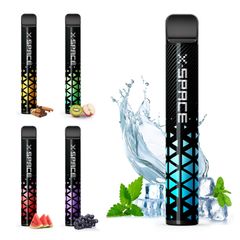 電子タバコ シーシャ ベイプ 使い捨て vape 2000回吸引可能 持ち運び便利 大容量 禁煙パイポ 禁煙グッズ 水蒸気タバコ 爆煙 フレーバースティック ニコチンなし タールなし X-SPACE ミントメンソール