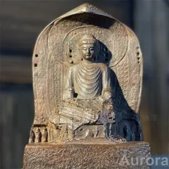 前田正憲、【龍門石窟（廬舎那仏）】、希少な額装用画集画、新品