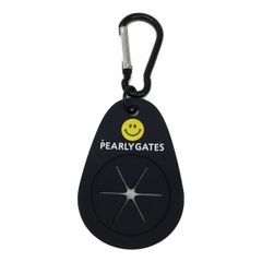 中古 パーリーゲイツ PEARLY GATES ゴルフ小物 ネイビー 紺 タオルホルダー スマイル