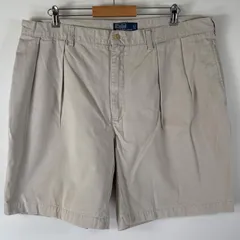 古着 ポロ・ラルフローレン POLO RALPH LAUREN ショートパンツ 半ズボン 短パン ハーフパンツ ポロチノ 大きいサイズ w42  ベージュ系 メンズ