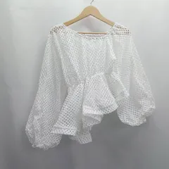 ◇ ⊂ MELLOWNEON メロウネオン シアー メッシュ 長袖 チュニック サイズF ホワイト レディース E  【1504240013060】