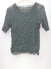 ◇ chocol raffine robe シンプル シアー カットソー タンクトップ アンサンブル サイズF ブラック レディース P  【1308240011183】