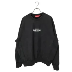 Supreme シュプリーム 25SS Washed Box Logo Crewneck ウォッシュ加工 ボックスロゴ スウェット L ブラック