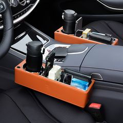 車のシートオーガナイザー1個 ユニバーサルな車のコンソールサイドポケットシート収納ボックス 車のインテリアアクセサリー