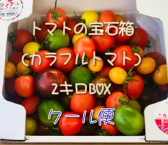 トマトの宝石箱🍅2㌔BOX❣️(カラフルトマト全15種)！！！おいしい！楽しいヽ(｀▽´)/！農家👩‍🌾直送🚚！フルーツトマト！クールメルカリ便！のサムネイル