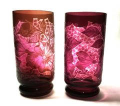 エミールガレ様式 ガラス工芸品 エミールガレ様式 ガラス工芸品