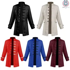 25年新作 子供用 礼服コート 純色 スチームパンク ヴィンテージ スタイル 立ち襟 おしゃれ かっこいい 