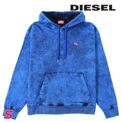 新品・未使用 ディーゼル DIESEL [Sサイズ] プルオーバー スウェットパーカー メンズ オーバルDロゴ オーバーダイ加工 ルーズフィット ジョグジーンズ D-UM-RIB-NE-FS