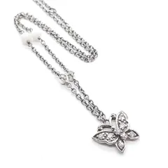 ANNA SUI アナスイ ネックレス SILVER 925 シルバー ジルコニア バタフライ 蝶 パピヨン