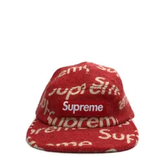 美品 SUPREME × HARRIS TWEED CAMP CAP 赤帽子 - キャップ