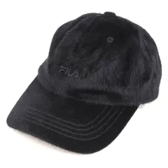 フィラ キャップ ロゴ 刺繍 起毛 E Hyphen World gallery ブランド 帽子 レディース Fサイズ ブラック FILA 【中古】