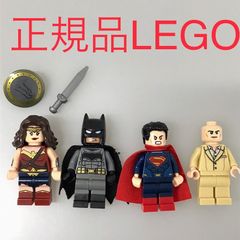 正規品 中古 LEGO レゴ DCコミックス　スーパーヒーローズ  ミニフィグ　4個　まとめ売り　おまけ付き NP-167 ※マーベル　バットアマン　スーパーマン　ワンダー・ウーマン　レックス・ルーサー　76046 361