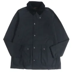 美品□22SS Barbour/バブアー 2201152 BEDALE SL PEACHED 襟元コーデュロイ WZIP ノンオイルドジャケット/カバーオール 紺 38 正規品のサムネイル