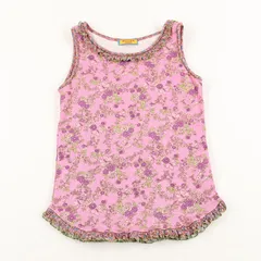 00’s BETTY’S BLUE ベティーズブルー 共地フリル花柄プリントタンクトップ 9号(M)サイズ ピンクベース（ジャンク商品）のサムネイル
