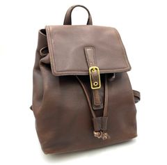 COACH コーチ　オールドコーチ　リュックサック　バックパック9858 レザー　革　ダークブラウン　ゴールド金具　ヴィンテージ