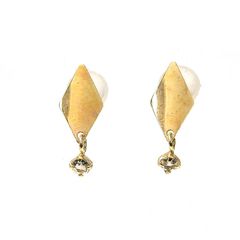 デザインピアス K10YG 10金 イエローゴールド アクアマリン アクセサリー