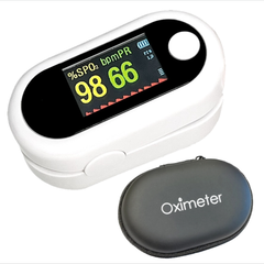 【安心日本製】OMNI (オムニ) ヘルスバロメーター 高精度 大型液晶  楕円ケース付 血中酸素飽和度 脈拍 灌流指標 (PI値) 脈拍強度 小型 旅行 持ち運び