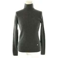 フレイアイディー FRAY I.D 24AW セミシアー シルク混 リブタートル ニット セーター F グレー /ES ■OS