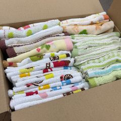 ハンドタオル　まとめ売り　プリント　柄　掃除　雑巾  使い捨て