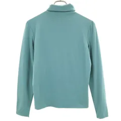 ARMANI EXCHANGE アルマーニエクスチェンジ 90s オールド 長袖 ハイネック カットソー L グリーングレー系 ストレッチ レディース 古着