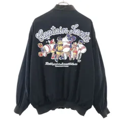 キャプテンサンタ バックプリント リバーシブル ジップジャケット ブラック系 CAPTAIN SANTA メンズ 古着 【240318】