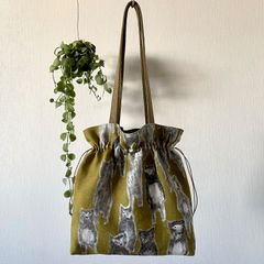 新品未使用　ミナペルホネン swing 巾着バッグ　ハンドメイド　完売品 新品未使用 ミナペルホネン swing 巾着バッグ ハンドメイド 完売