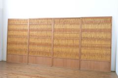 ▼現状販売▼ 夏戸4枚セット アンティーク建具 引き戸 簾戸 簀戸 葭戸 夏障子 御簾戸 葦戸 4～7営業日前後で発送(※修理加工希望の方3ヶ月程で発送) R-064290