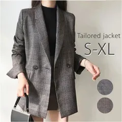☆ Sサイズ ☆ ジャケットレディース 秋 春 テーラードジャケット レディース テーラード ジャケット チェック ロング丈 大きいサイズ 冬 秋冬 カジュアル オフィス 通勤 ビジネス ライトアウター オシャレ かわいい おしゃれ きれいめ きちんと