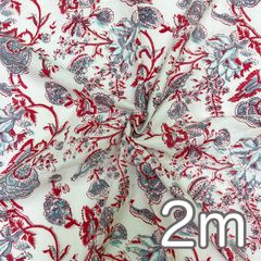 【2m/2,000円(送料込)】インド産ハンドブロックプリント生地 NHB191