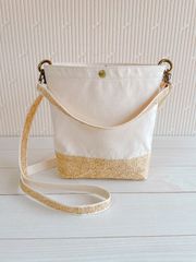 倉敷帆布　かごバッグ　ショルダーバッグ　ポシェット　春夏　軽量　帽子ブレード　キナリ　ナチュラル