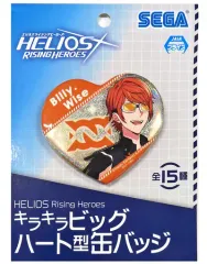 【中古】バッジ・ピンズ ビリー・ワイズ キラキラビッグハート型缶バッジ 「エリオスライジングヒーローズ」